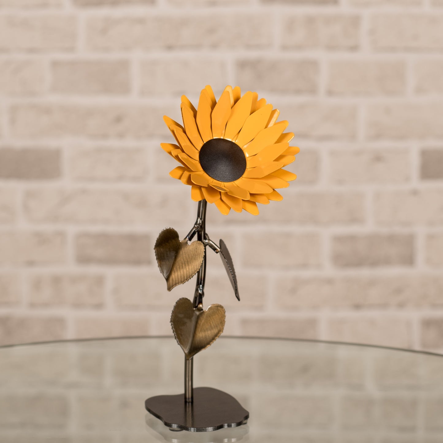 Personalized Gift Hand-Forged Wrought Iron Metal Sunflower