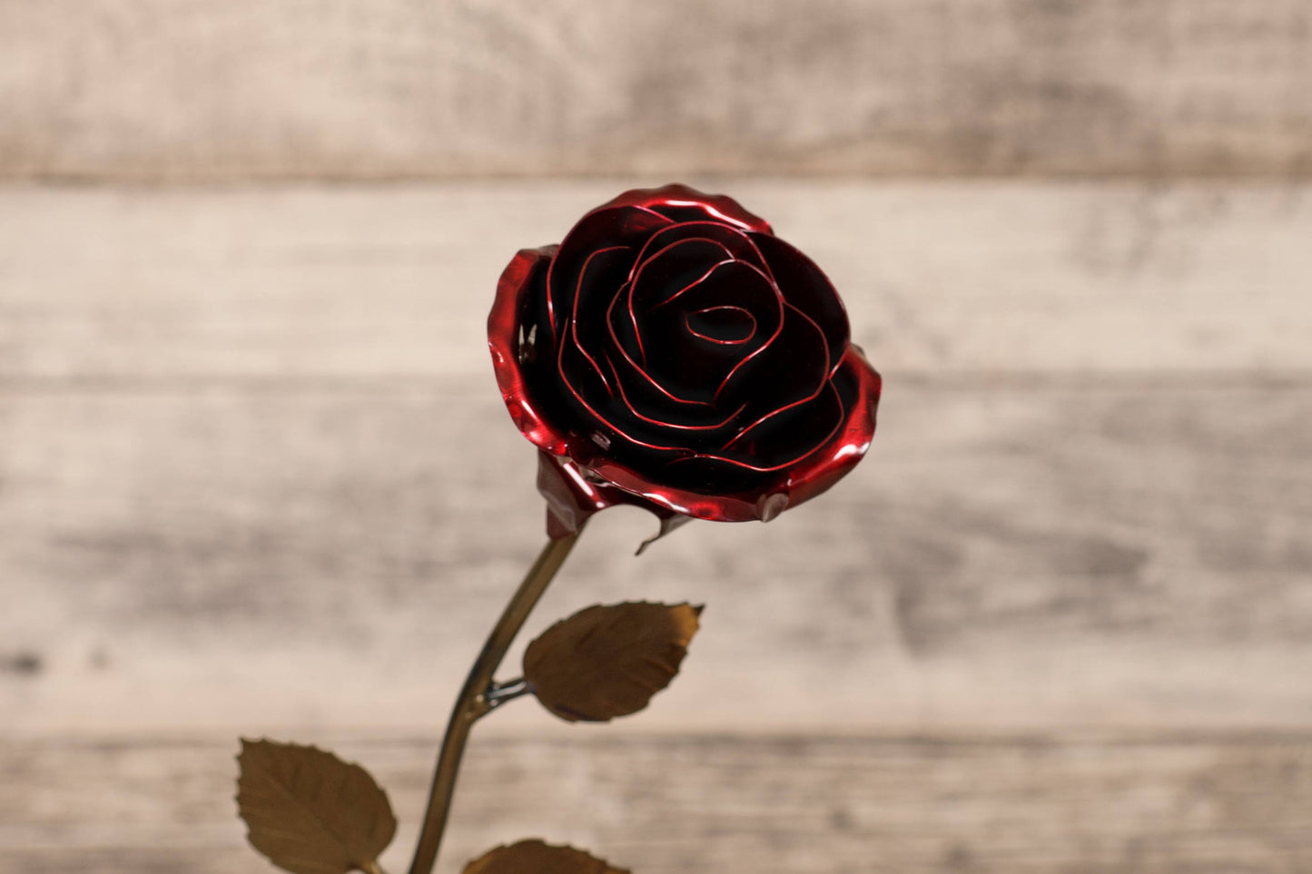 Personalized Gift - Framed Red Metal Rose for Iron 6th Anniversary