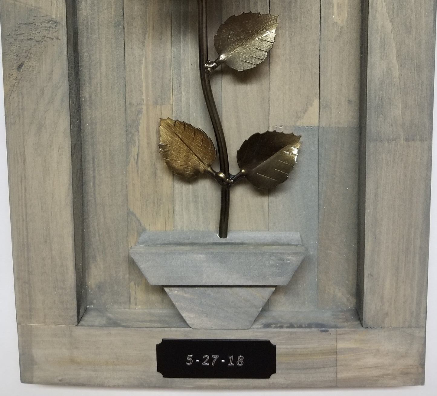 Personalized Gift - Framed Red Metal Rose for Iron 6th Anniversary