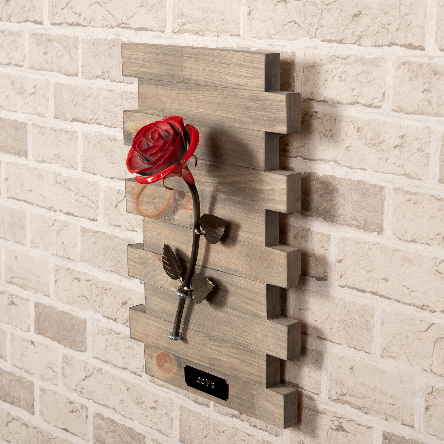 Personalized Gift - Framed Red Metal Rose for Iron 6th Anniversary