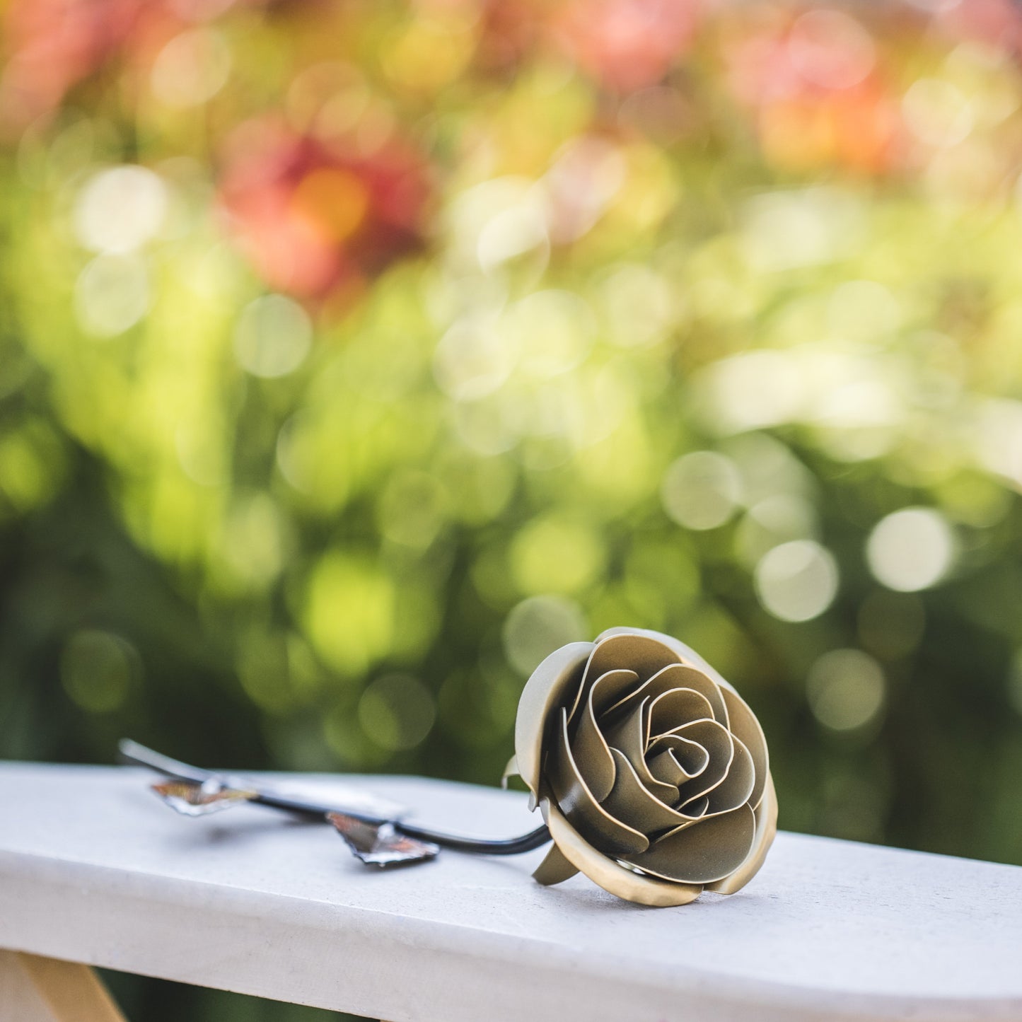 Personalized Gift - Gold Metal Rose for 50th Anniversary