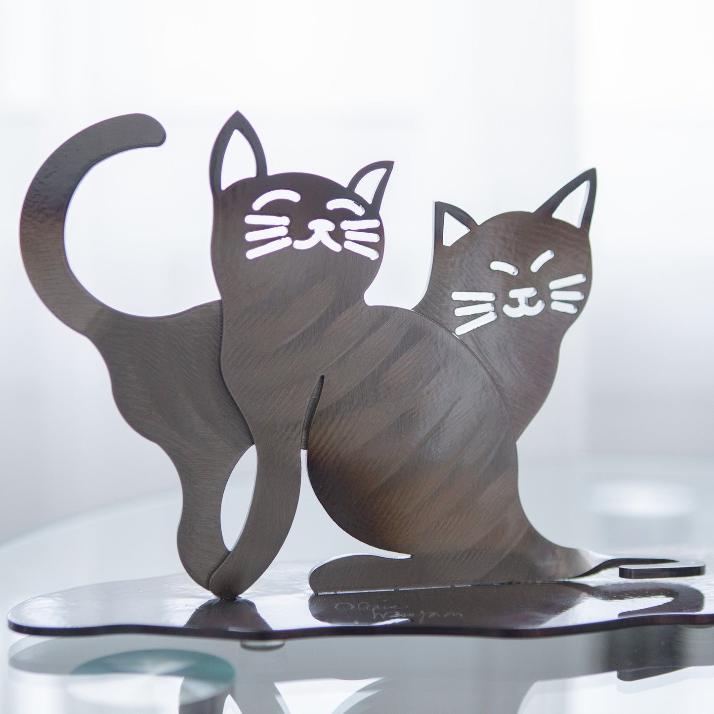 Personalized Gift- Iron Cat Sculpture for Cat Memorial and Decoration