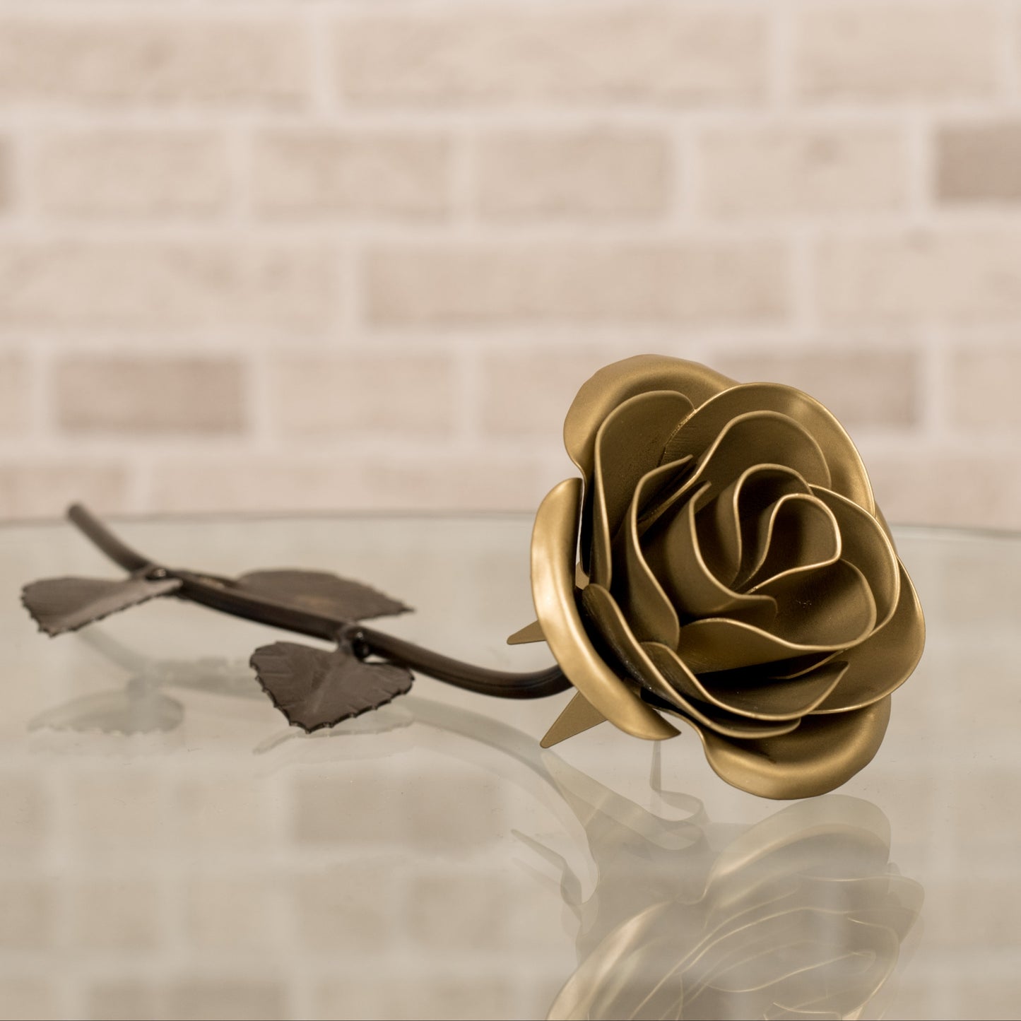 Personalized Gift - Gold Metal Rose for 50th Anniversary