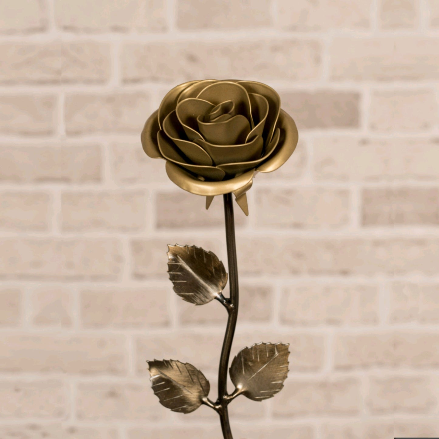 Personalized Gift - Gold Metal Rose for 50th Anniversary