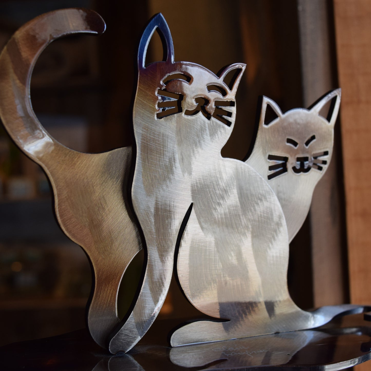 Personalized Gift- Iron Cat Sculpture for Cat Memorial and Decoration