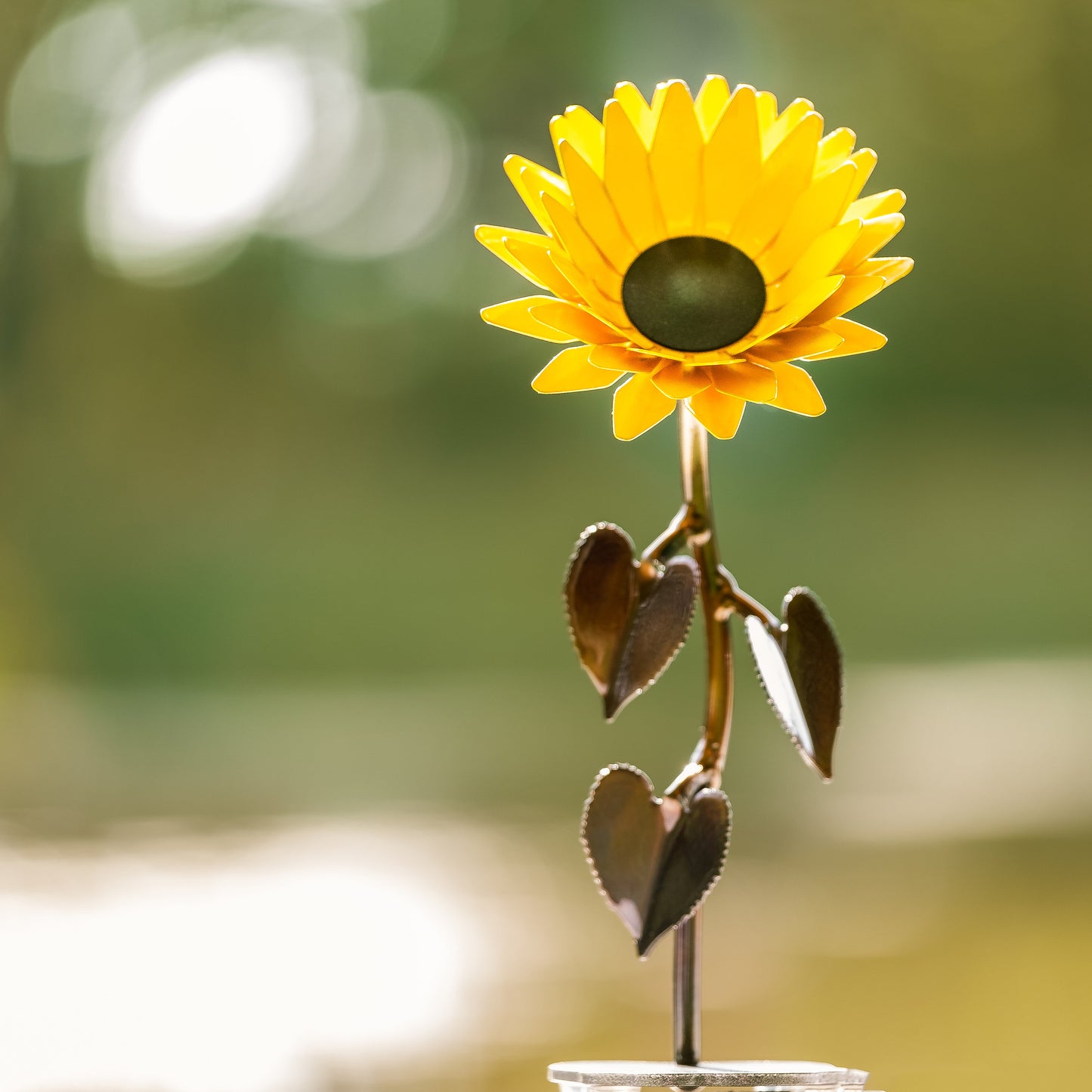 Personalized Gift Hand-Forged Wrought Iron Metal Sunflower