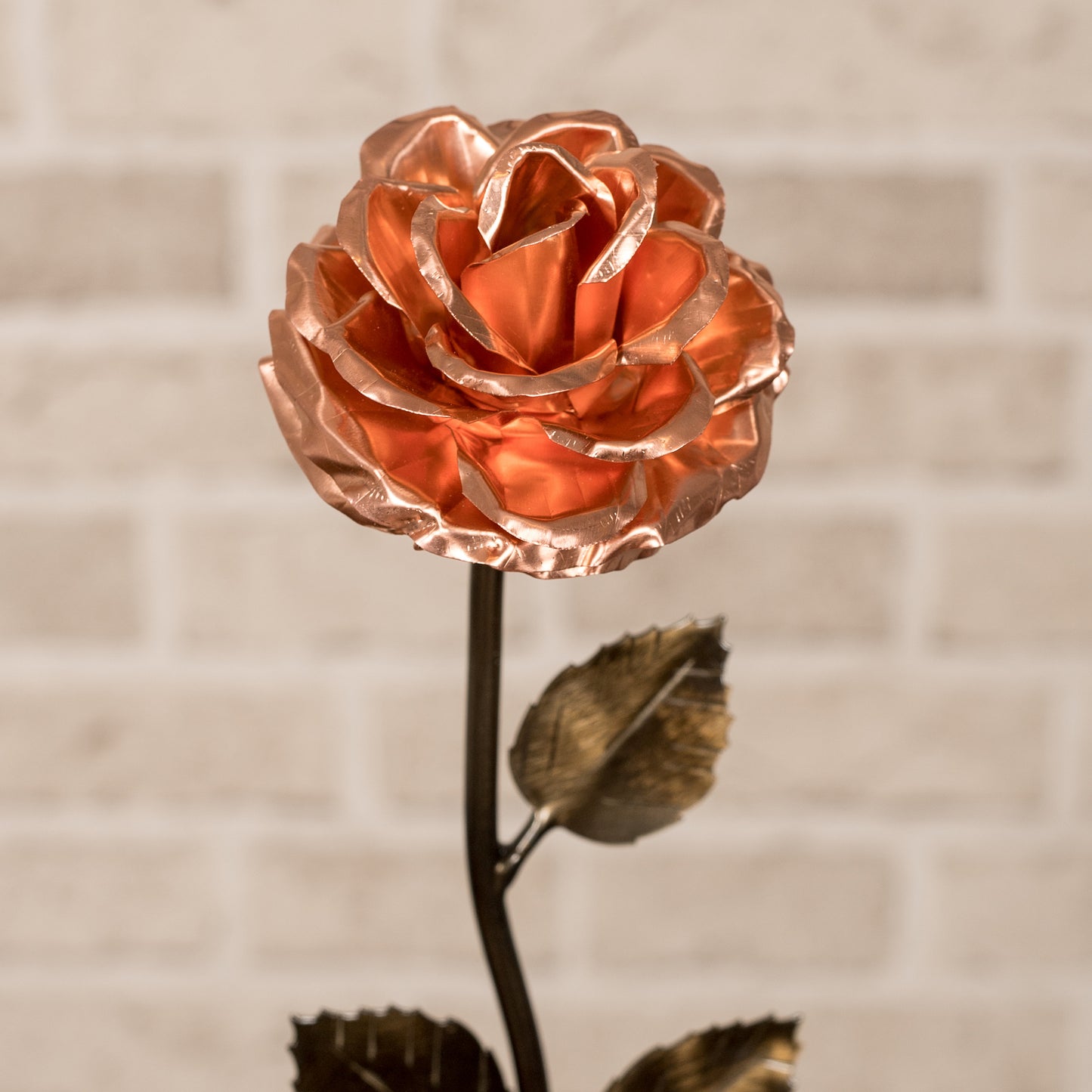 Personalized Gift - Copper Metal Rose for 7th Anniversary