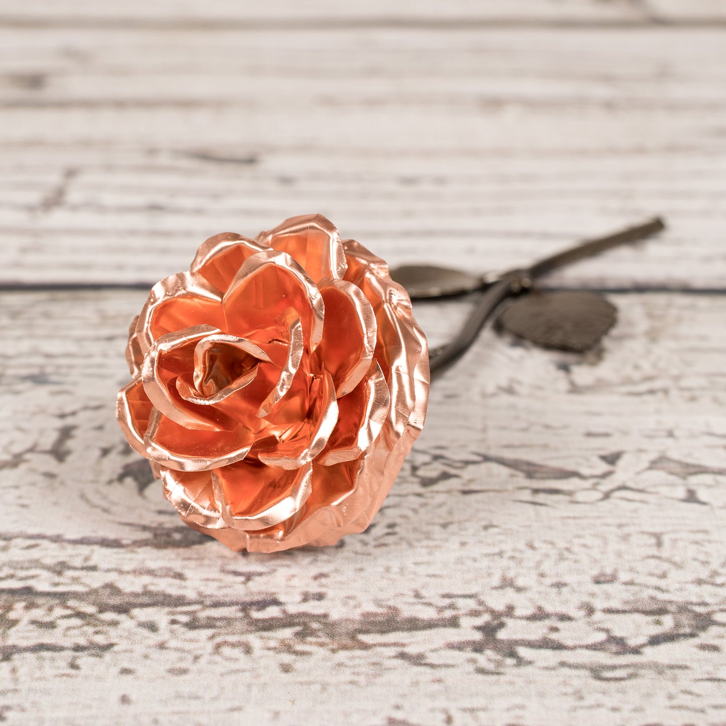 Personalized Gift - Copper Metal Rose for 7th Anniversary