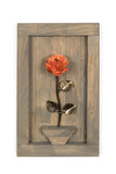 Personalized Gift - Framed Copper Metal Rose for 7th Anniversary