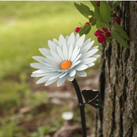 Personalized Gift Hand-Forged Wrought Iron Metal Daisy