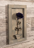 Personalized Gift - Framed Purple Metal Rose for Iron 6th Anniversary