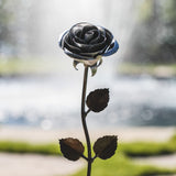 Personalized Gift - Silver Metal Rose for 25th Anniversary