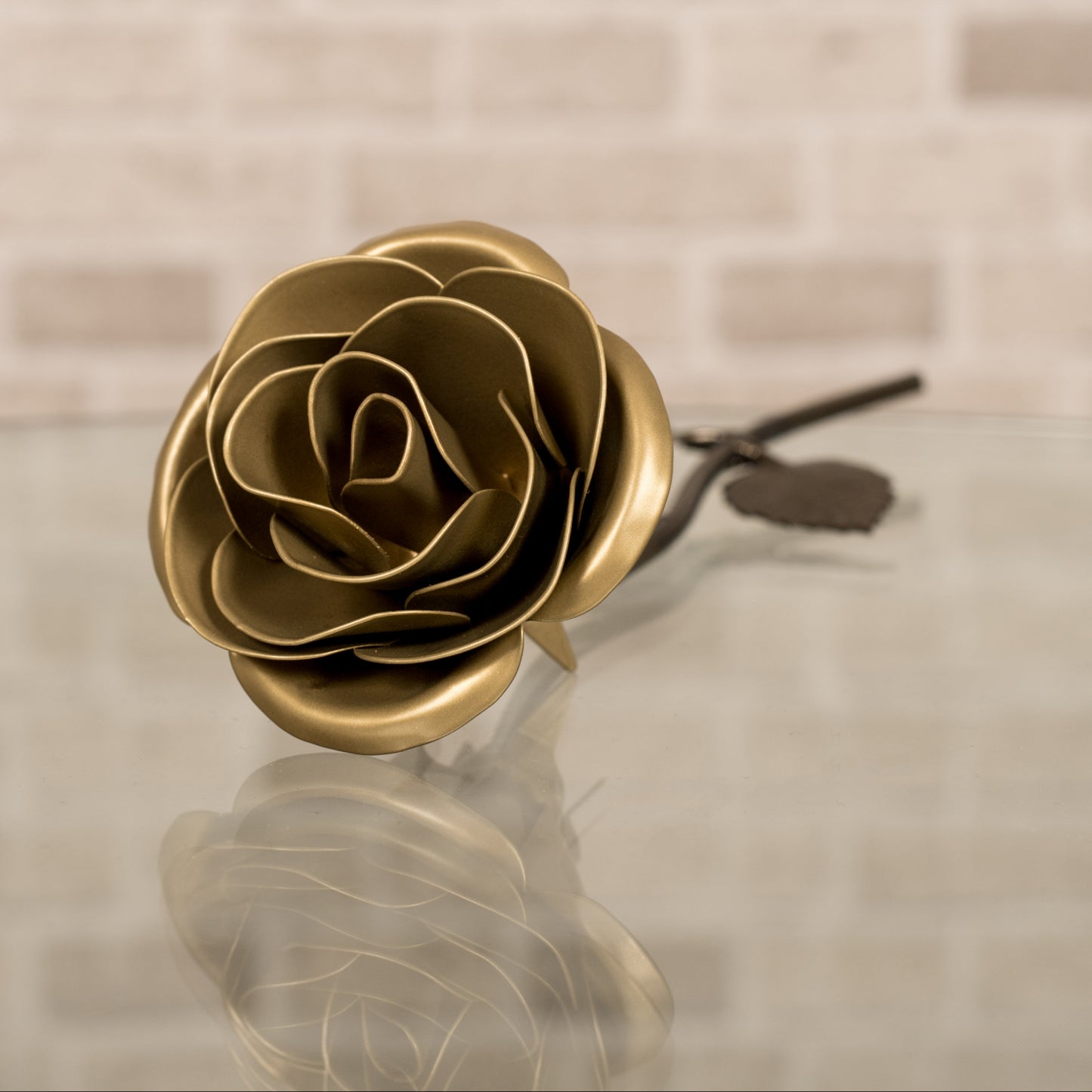Personalized Gift - Gold Metal Rose for 50th Anniversary