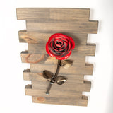 Personalized Gift - Framed Red Metal Rose for Iron 6th Anniversary